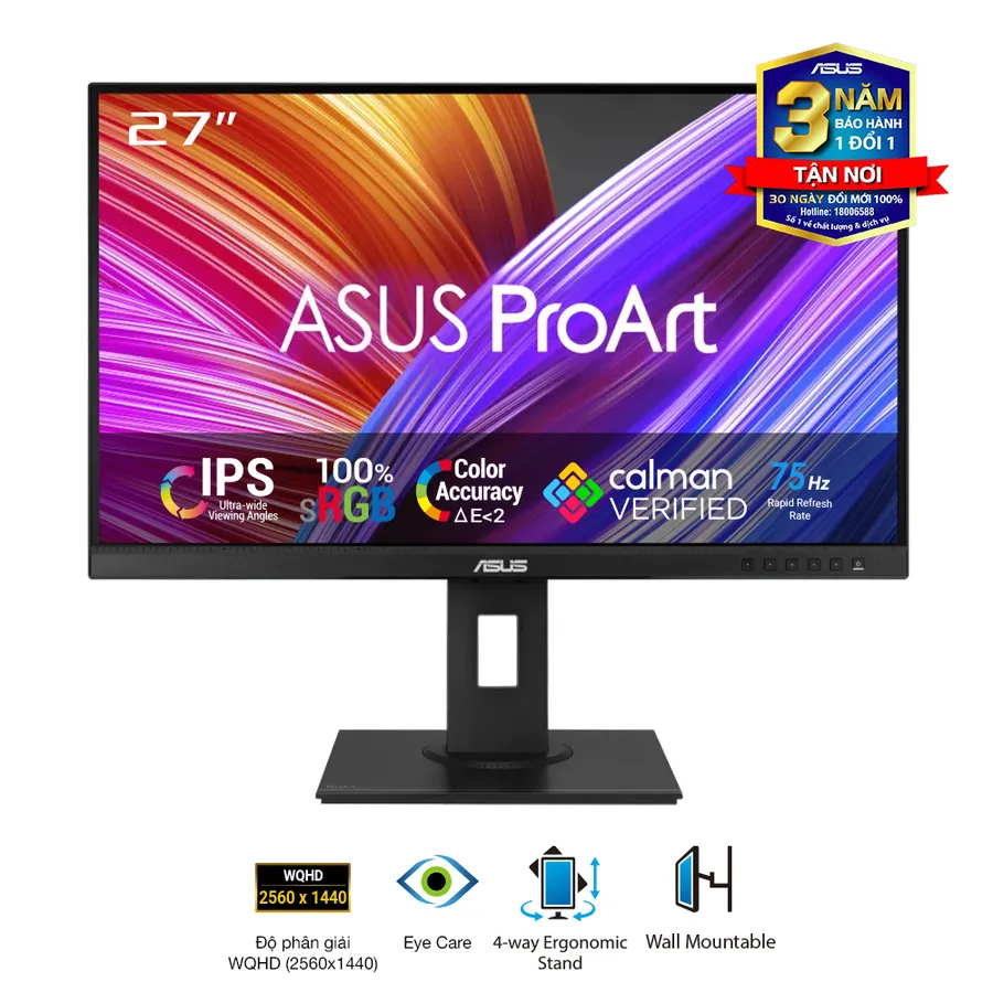 Màn hình ASUS ProArt PA278QEV 27 inch 2K 75Hz IPS