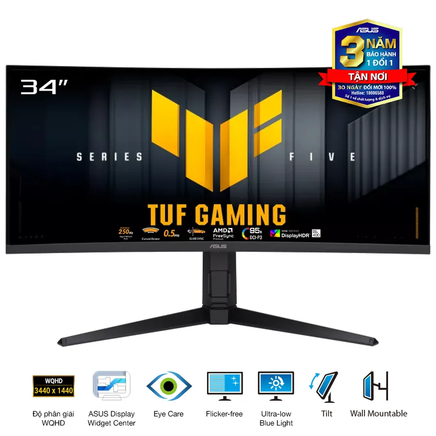 Màn hình ASUS TUF GAMING VG34WQML5A 34 inch 2K 250Hz VA