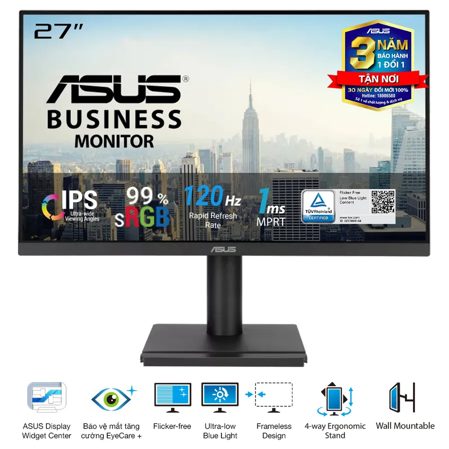 Màn hình ASUS VA279QGS 27 inch FHD 120Hz VA
